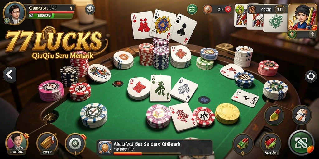 Tampilan gameplay QiuQiu di 77LUCKS yang menegangkan.
