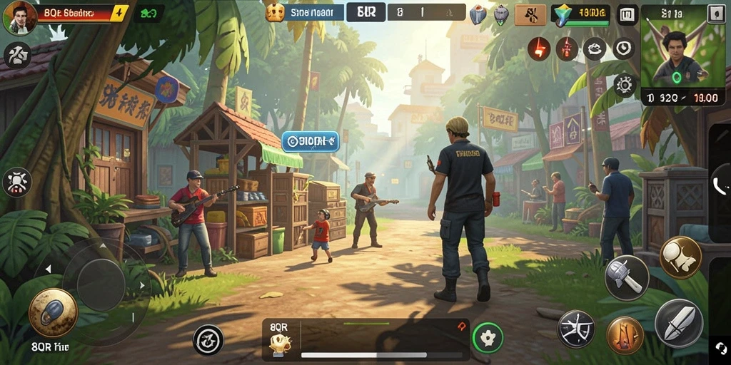 Screenshot menarik dari gameplay 8QR yang menampilkan interaksi pemain.