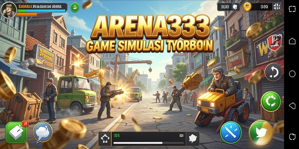 Tampilan gameplay menarik di ARENA333 yang mencerminkan dunia Tycoon.
