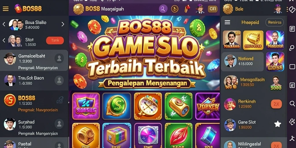 Tampilan utama gameplay Slot BOS88 yang menarik dan interaktif.