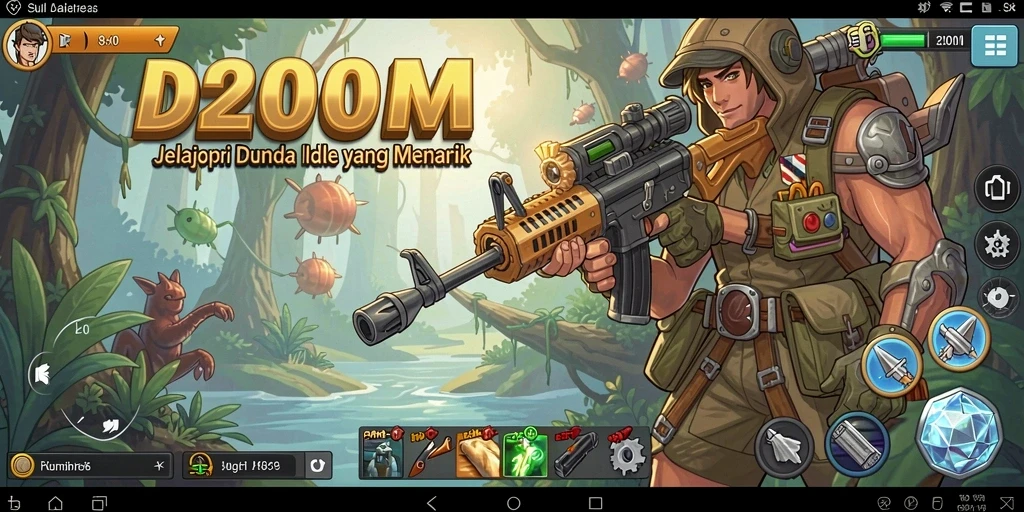 Tangkapan layar D200M yang menampilkan gameplay Idle yang seru.