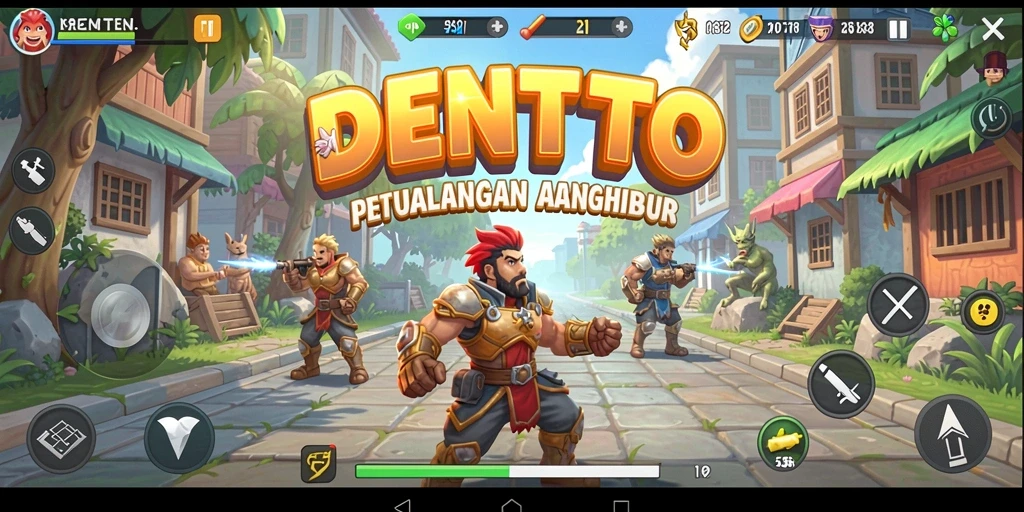 Screenshot gameplay DENTOTO yang penuh aksi dan keseruan