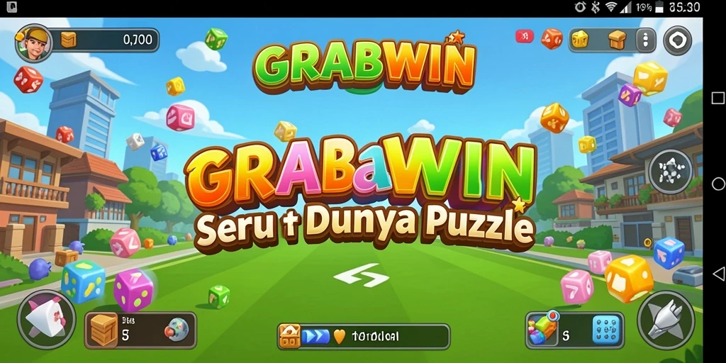 Tampilan gameplay seru dari GRABWIN yang menampilkan tantangan puzzle.