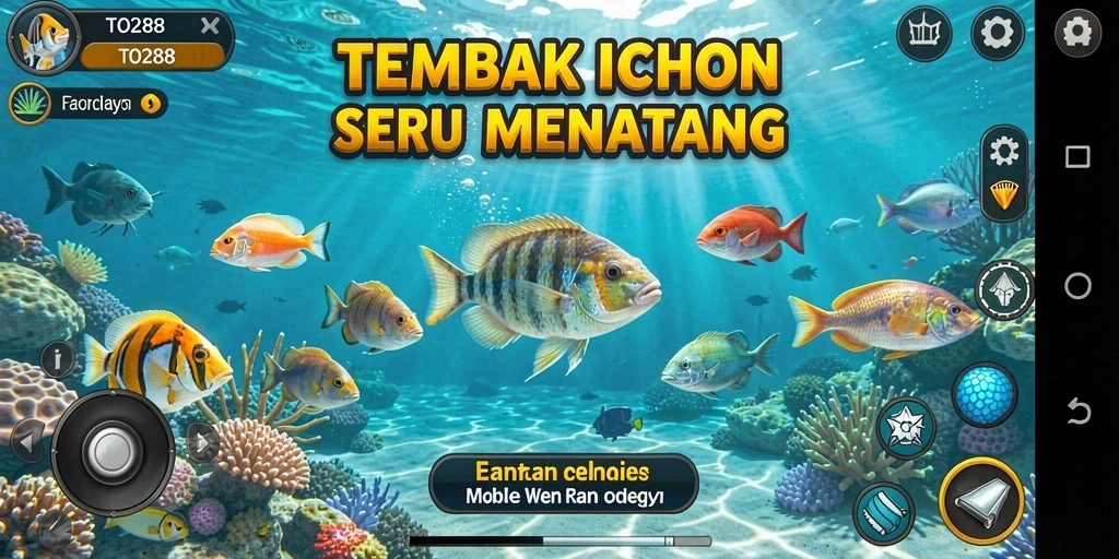 Tampilan menarik dari gameplay Tembak Ikan di TO288.
