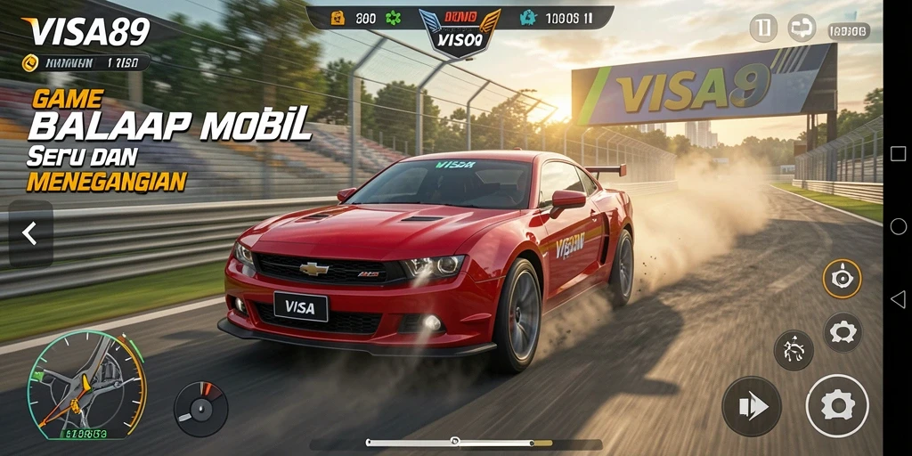 Tampilan menegangkan dari gameplay balap di VISA89.